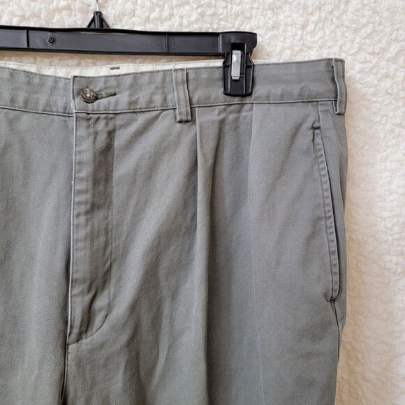 Polo Ralph Lauren Chino Pants Pleated Front Mens 36X30 Green 100% Cotton Comfort - Picture 5 of 10